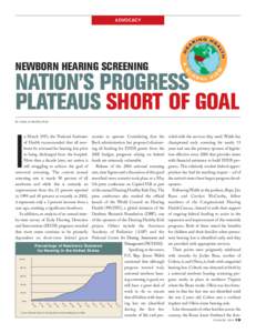 ADVOCACY  NEWBORN HEARING SCREENING NATION’S PROGRESS PLATEAUS SHORT OF GOAL