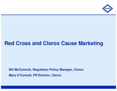 Red Cross and Clorox Cause Marketing