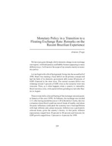 Monetary policy / Economic policy / Public finance / Disinflation / Interest / Economic history of Brazil / Plano Real / Economics / Macroeconomics / Inflation