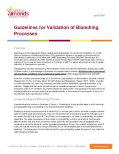 Blanch Process Validation Guidelines Final