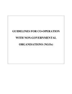 Guidelines Co-operation with NGOs