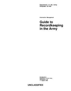 Department of the Army Pamphlet 25–403 Information Management  Guide to