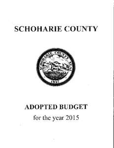 SCHOHARIE COUNTY BOARD OF SUPERVISORS 2015 Town of Blenheim Town of Broome