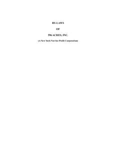 BY-LAWS OF 596 ACRES, INC. (A New York Not-for-Profit Corporation)  TABLE OF CONTENTS