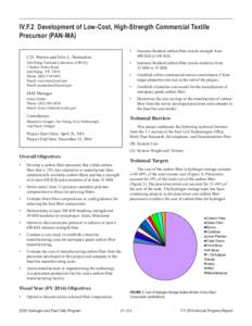 Materials science / Manufacturing / Thermoplastics / Carbon / Textiles / Glass fiber / Ultimate tensile strength / Fiber / Polyacrylonitrile / Synthetic fibers / Chemistry / Composite materials