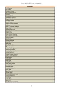 List of regulated print titles - January 2015 Print Titles 110% Gaming 220 Triathlon 25 Beautiful Homes 365 Cross-Stitch designs