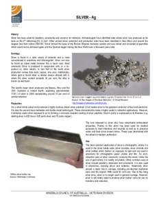 Microsoft Word - Minerals Thematic and Fact Sheets - Fact Sheets - Silver - Formatted.DOCX