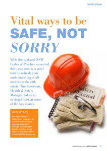 SAFETY SPECIAL  Vital ways to be
