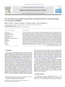 Pre-4.0 billion year weathering on Mars constrained by Rb–Sr geochronology on meteorite ALH84001