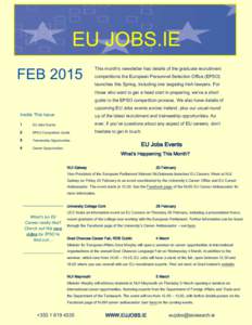 FEB[removed]PAGE 1 EU JOBS.IE FEB 2015