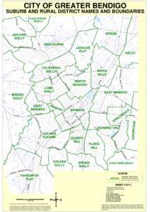 CITY OF GREATER BENDIGO  SUBURB AND RURAL DISTRICT NAMES AND BOUNDARIES BENDIGO  EAGLEHAWK