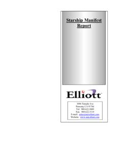 NETcellent’s Starship Manifest Report For ELLIOTT VERSION 6.7x