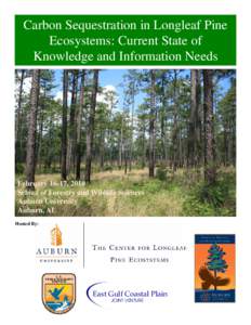 Carbon sequestration / Ecosystem / Pituophis ruthveni / Flora of the United States / Pinus palustris / Auburn /  Alabama
