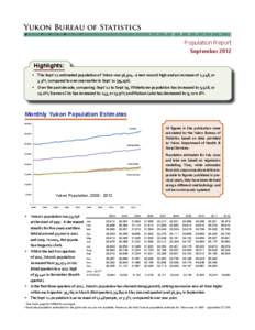 Yukon Bureau of Statistics 2 ÷  9