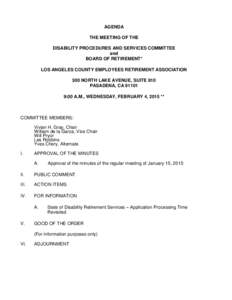 The Disability Procedures & Services Committee Minutes
