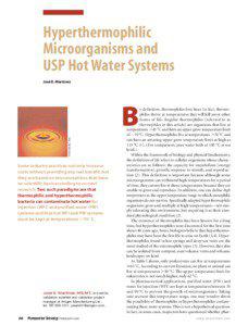 Hyperthermophilic Microorganisms and USP Hot Water Systems