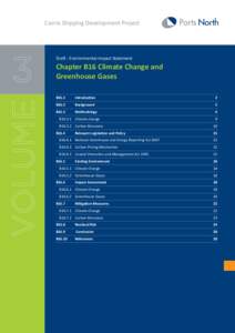 Cairns Shipping Development Project  Draft : Environmental Impact Statement Chapter B16 Climate Change and Greenhouse Gases