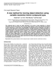 International Journal of the Physical Sciences Vol. 6(24), pp, 16 October, 2011 Available online at http://www.academicjournals.org/IJPS ISSN ©2011 Academic Journals Full Length Research Paper