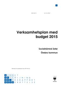 Socialnämnd öster - verksamhetsplan med budget 2015