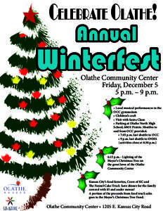 CWinterfest elebrate Olathe! 2014 Annual  Winterfest