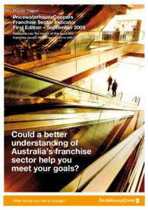 Private Clients  PricewaterhouseCoopers Franchise Sector Indicator First Edition – September 2009 Research into the health of the Australian