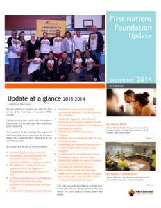 First Nations Foundation Update September