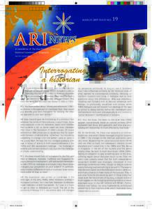 MARCH 2009 ISSUE NO.  19 A newsletter of the Asia Research Institute, National University of Singapore