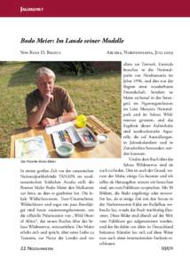 Jagdkunst  Bodo Meier: Im Lande seiner Modelle Von Rolf D. Baldus	  Der Künstler Bodo Meier.