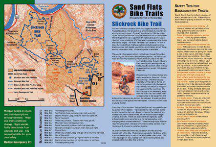 Sand Flats Bike Trails (Porcupine Rim Trail on Reverse Side)