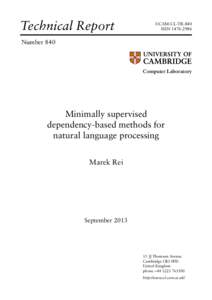 Minimally supervised dependency-based methods for natural language processing