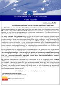 Press Release[removed]youths in Denham Town and Waterhouse benefit from Eu funded summer camos