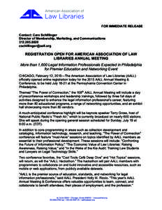 American Association of Law Libraries / Library science / Science / Law libraries / Aall / Librarian