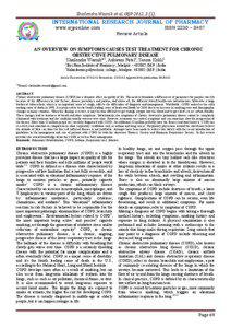 Shailendra Wasnik et al. IRJP 2012, [removed]INTERNATIONAL RESEARCH JOURNAL OF PHARMACY