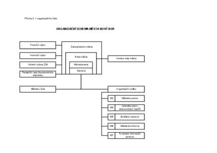 Příloha č. 1 organizačního řádu  ORGANIZAČNÍ SCHEMA MĚSTA NOVÝ BOR Finanční výbor