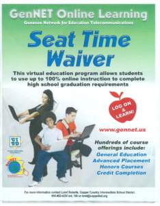 Seat Time Waiver Copper Country ISD Contact: Loret Roberts 809 Hecla Street Hancock, MI[removed]4250 ext. 180 or[removed]direct)