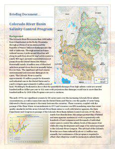 Briefing Document…  Colorado River Basin