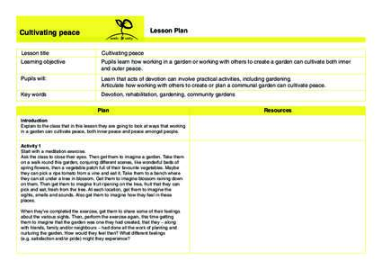 Land management / Community building / Landscape / Community-based organizations / Garden / Guerrilla gardening / Botanical garden / Community gardening / Lesson / Urban agriculture / Landscape architecture / Environmental design