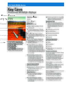 U.S. Fish & Wildlife Service  Key Cave National Wildlife Refuge Photos (top to bottom)