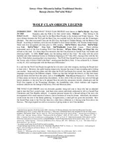 Microsoft Word - WOLF CLAN ORIGIN LEGEND.doc
