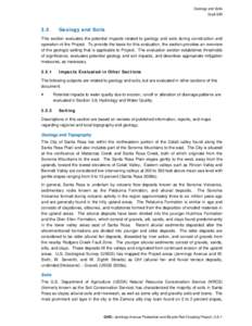 Geology and Soils Draft EIR 3.5  Geology and Soils