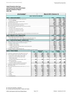 SOC[removed]Adult Protective Services and County Services Block Grant Monthly Statistical Report, Mar13.