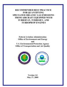 speciated organic gas emissions aircraft turbofan turbonjet turboprop engines