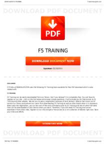 BOOKS ABOUT F5 TRAINING  Cityhalllosangeles.com F5 TRAINING