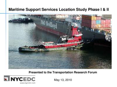 Marine Cargo Systems Plan for the City of New York Issues and Opportunities