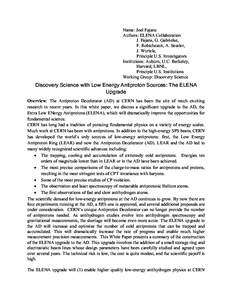 Name: Joel Fajans Authors: ELENA Collaboration J. Fajans, G. Gabrielse, F. Robicheaux, A. Sessler, J. Wurtele, Principle U.S. Investigators