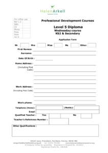 For office use Ref x 2 DBS CV Photo Fees