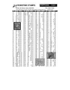 PORTUGAL  ROBSTINE STAMPS PO Box 129, Bordon, Hants. GU35 8YD.  TEL: [removed]