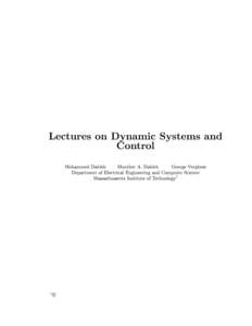 6.241J Course Notes, Chapter 6: Dynamic models