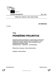 EUROPOS PARLAMENTAS[removed]Piliečių laisvių, teisingumo ir vidaus reikalų komitetas