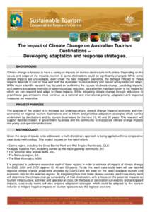 Microsoft Word - The Impact of Climate Change on Australian Tourism Destinations - Project Information.doc